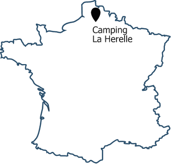 Situation géographique du camping camping La Herelle dans la Somme